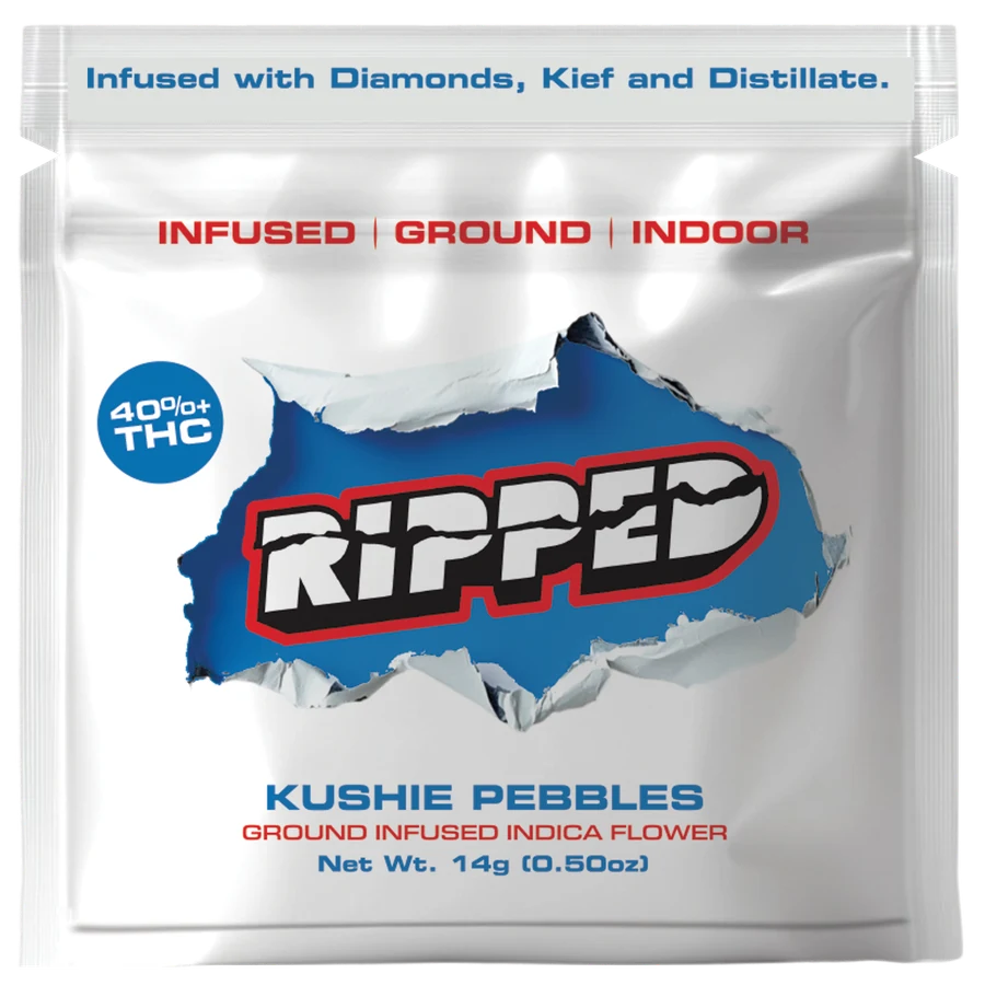 RIPPED Kushie Pebbles 14g infused flower bag