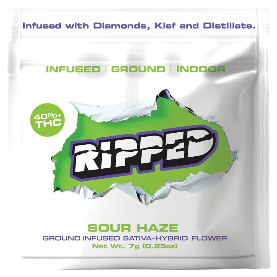 RIPPED Sour Haze 7g infused flower bag