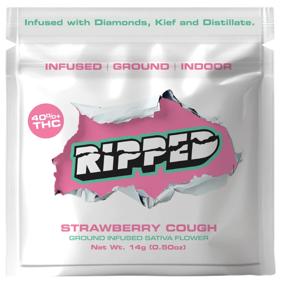 RIPPED Strawberry Cough 14g infused flower bag